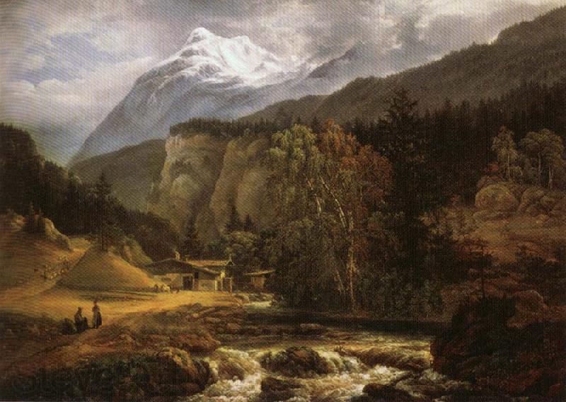 Johan Christian Dahl Alpine Landscape Germany oil painting art